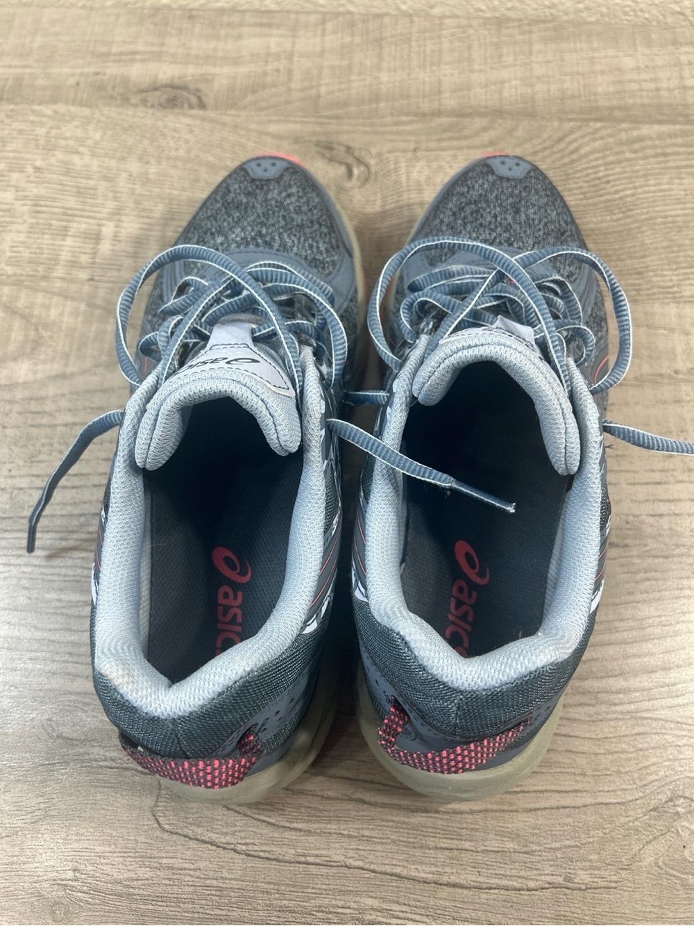 ASICS Gray and Coral Women's Trail Running Sneakers - Picture 8 of 8